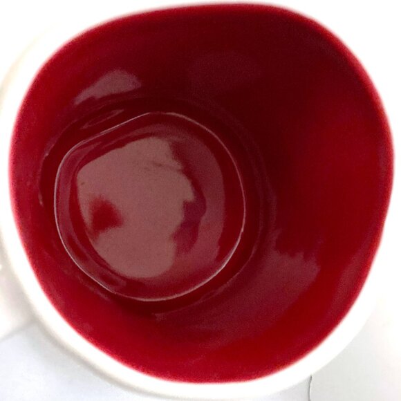 Rae Dunn DECK THE HALLS Coffee Mug Artisan Collection by Magenta White Red - Picture 10 of 11